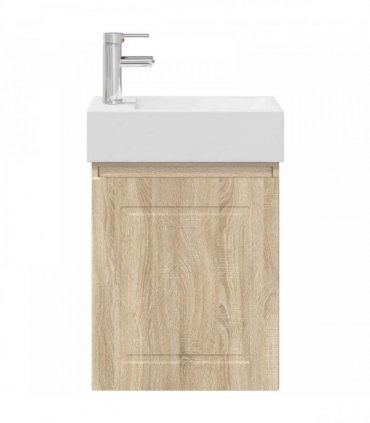 vidaXL Bathroom Vanity Unit with Tap Sonoma Oak 45.5 x 22.5 x 84 cm — Model: with left faucet — V0672169531