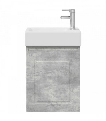 vidaXL Bathroom Vanity Unit with Tap Concrete Grey 45.5 x 22.5 x 84 cm — Model: with right faucet — V0672169533