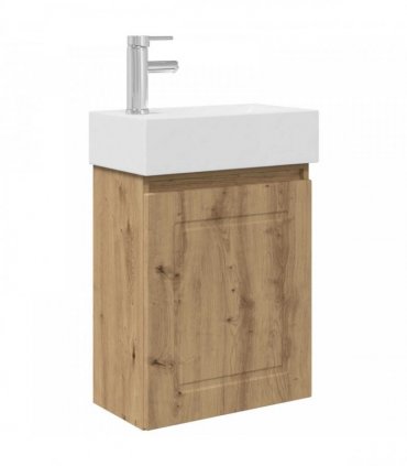 vidaXL Bathroom Vanity Unit with Tap Artisan Oak 45.5 x 22.5 x 84 cm — Model: with left faucet — V0672169534
