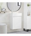 vidaXL Bathroom Vanity Unit with Tap White 45.5 x 22.5 x 84 cm — Model: with left faucet — V0672169535