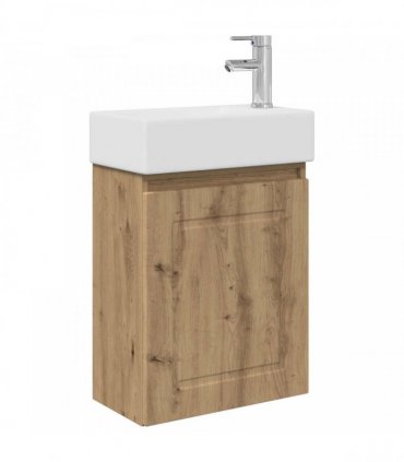 vidaXL Bathroom Vanity Unit with Tap Artisan Oak 45.5 x 22.5 x 84 cm — Model: with right faucet — V0672169539