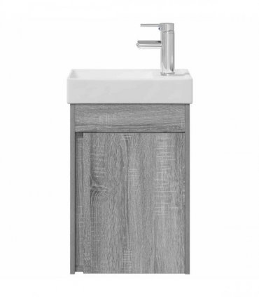 vidaXL Bathroom Vanity Unit with Tap Grey Sonoma 40.5 x 22.5 x 62 cm