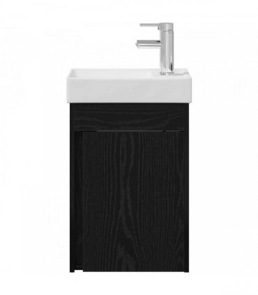 vidaXL Bathroom Vanity Unit with Tap Black Oak 40.5 x 22.5 x 62 cm