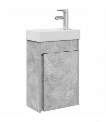 vidaXL Bathroom Vanity Unit with Tap Concrete Grey 40.5 x 22.5 x 62 cm