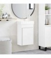 vidaXL Bathroom Vanity Unit with Tap White 40.5 x 22.5 x 62 cm