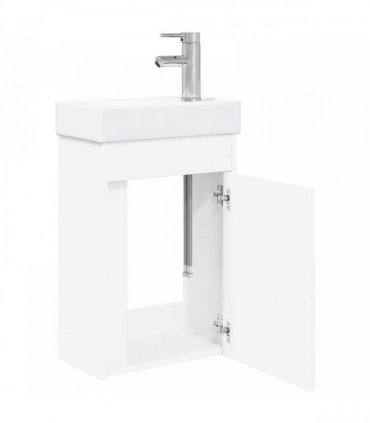 vidaXL Bathroom Vanity Unit with Tap White 40.5 x 22.5 x 62 cm