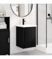 vidaXL Bathroom Vanity Unit with Tap Black Oak 42 x 40 x 74.5 cm