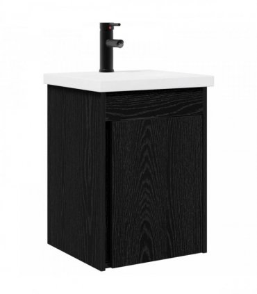 vidaXL Bathroom Vanity Unit with Tap Black Oak 42 x 40 x 74.5 cm