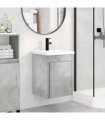 vidaXL Bathroom Vanity Unit with Tap Concrete Grey 42 x 40 x 74.5 cm
