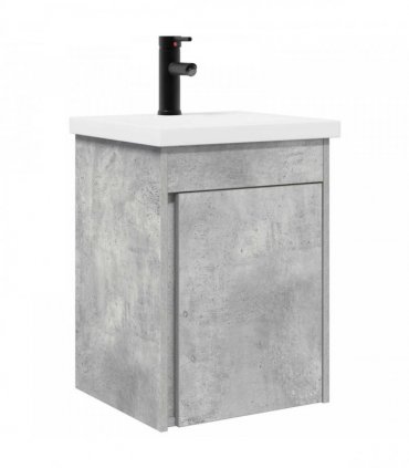 vidaXL Bathroom Vanity Unit with Tap Concrete Grey 42 x 40 x 74.5 cm