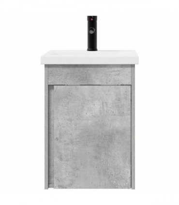 vidaXL Bathroom Vanity Unit with Tap Concrete Grey 42 x 40 x 74.5 cm