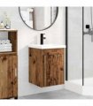 vidaXL Bathroom Vanity Unit with Tap Old Wood 42 x 40 x 74.5 cm