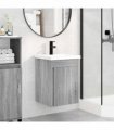 vidaXL Bathroom Vanity Unit with Tap Grey Sonoma 42 x 40 x 74.5 cm