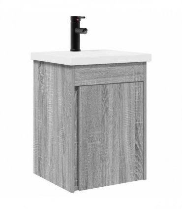 vidaXL Bathroom Vanity Unit with Tap Grey Sonoma 42 x 40 x 74.5 cm