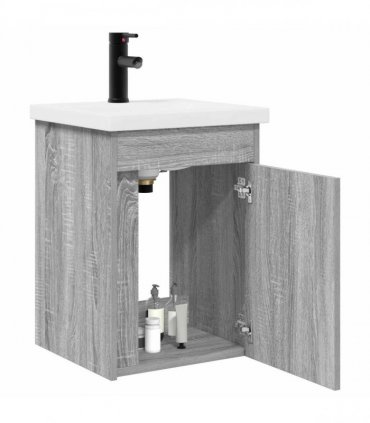 vidaXL Bathroom Vanity Unit with Tap Grey Sonoma 42 x 40 x 74.5 cm
