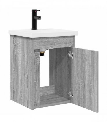 vidaXL Bathroom Vanity Unit with Tap Grey Sonoma 42 x 40 x 74.5 cm