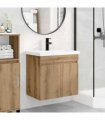vidaXL Bathroom Vanity Unit with Tap Artisan Oak 61 x 40 x 74.5 cm