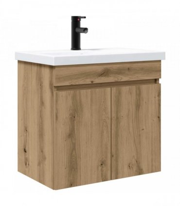 vidaXL Bathroom Vanity Unit with Tap Artisan Oak 61 x 40 x 74.5 cm