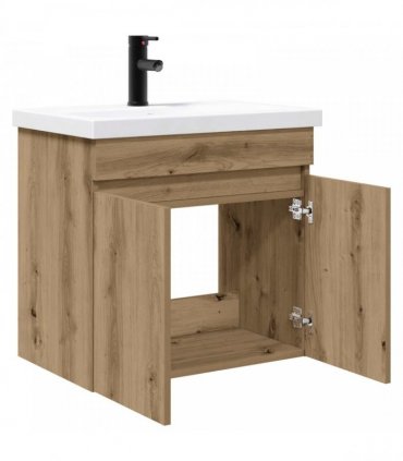 vidaXL Bathroom Vanity Unit with Tap Artisan Oak 61 x 40 x 74.5 cm