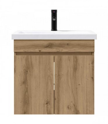 vidaXL Bathroom Vanity Unit with Tap Artisan Oak 61 x 40 x 74.5 cm