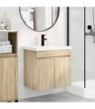 vidaXL Bathroom Vanity Unit with Tap Sonoma Oak 61 x 40 x 74.5 cm