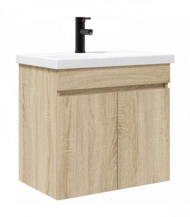vidaXL Bathroom Vanity Unit with Tap Sonoma Oak 61 x 40 x 74.5 cm