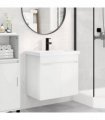 vidaXL Bathroom Vanity Unit with Tap White 61 x 40 x 74.5 cm