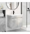 vidaXL Bathroom Vanity Unit with Tap Concrete Grey 61 x 40 x 74.5 cm