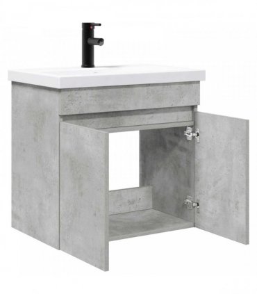 vidaXL Bathroom Vanity Unit with Tap Concrete Grey 61 x 40 x 74.5 cm