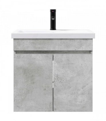 vidaXL Bathroom Vanity Unit with Tap Concrete Grey 61 x 40 x 74.5 cm
