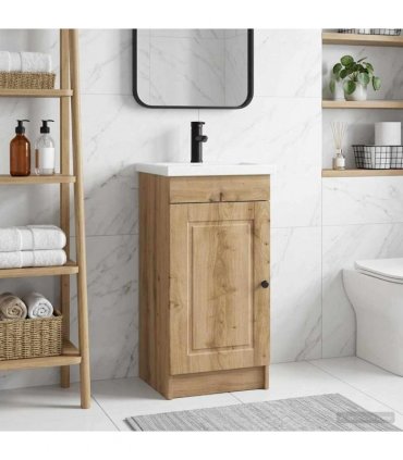 vidaXL Bathroom Vanity with Sink Artisan Oak 42 x 40 x 84.5 cm