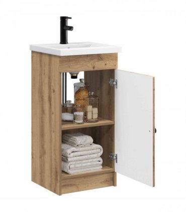 vidaXL Bathroom Vanity with Sink Artisan Oak 42 x 40 x 84.5 cm