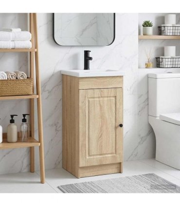 vidaXL Bathroom Vanity with Sink Sonoma Oak 42 x 40 x 84.5 cm