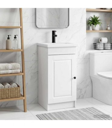 vidaXL Bathroom Vanity with Sink White 42 x 40 x 84.5 cm
