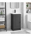 vidaXL Bathroom Vanity with Sink Black 42 x 40 x 84.5 cm