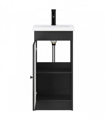 vidaXL Bathroom Vanity with Sink Black 42 x 40 x 84.5 cm