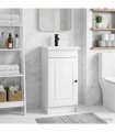 vidaXL Bathroom Vanity with Sink High Gloss White 42 x 40 x 84.5 cm