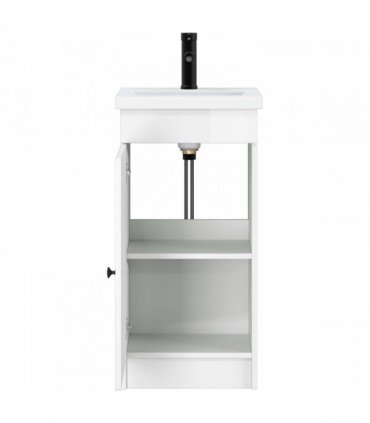 vidaXL Bathroom Vanity with Sink High Gloss White 42 x 40 x 84.5 cm