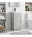 vidaXL Bathroom Vanity with Sink Concrete Grey 42 x 40 x 84.5 cm