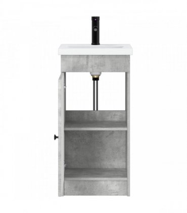 vidaXL Bathroom Vanity with Sink Concrete Grey 42 x 40 x 84.5 cm