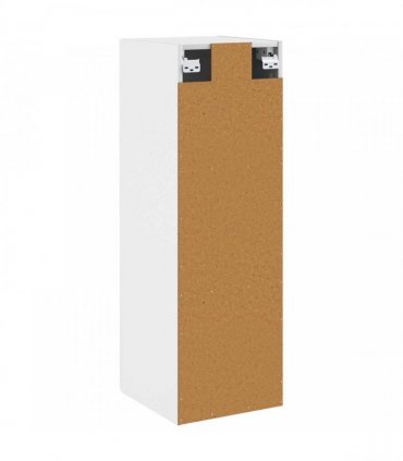 vidaXL Wall-mounted Bathroom Cabinet High Gloss White — Size: 33 x 34.5 x 60 cm