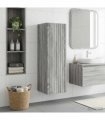 vidaXL Wall-mounted Bathroom Cabinet Grey Sonoma 33 x 34.5 x 100 cm