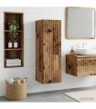 vidaXL Wall-mounted Bathroom Cabinet Old Wood 33 x 34.5 x 100 cm