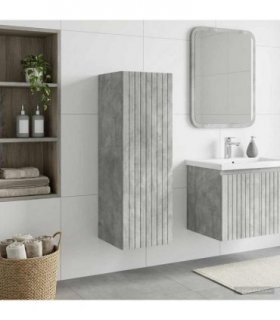 vidaXL Wall-mounted Bathroom Cabinet Concrete Grey 33 x 34.5 x 60 cm
