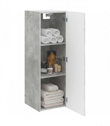 vidaXL Wall-mounted Bathroom Cabinet Concrete Grey 33 x 34.5 x 60 cm