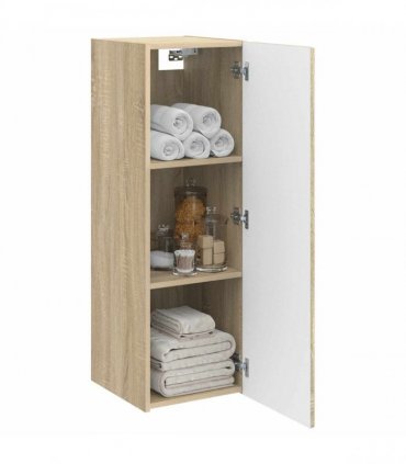 vidaXL Wall-mounted Bathroom Cabinet Sonoma Oak 33 x 34.5 x 60 cm