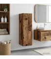 vidaXL Wall-mounted Bathroom Cabinet Old Wood 33 x 34.5 x 60 cm