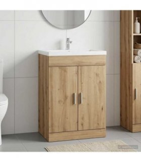 vidaXL Bathroom Under Sink Cabinet Artisan Oak 56 x 37.5 x 81 cm