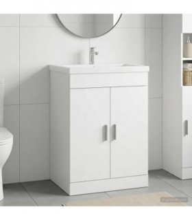 vidaXL Bathroom Under Sink Cabinet White 56 x 37.5 x 81 cm