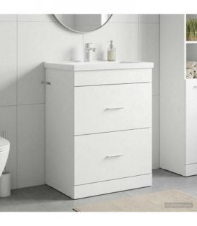 vidaXL Bathroom Under Sink Cabinet White 56 x 37.5 x 81 cm — V0672169604